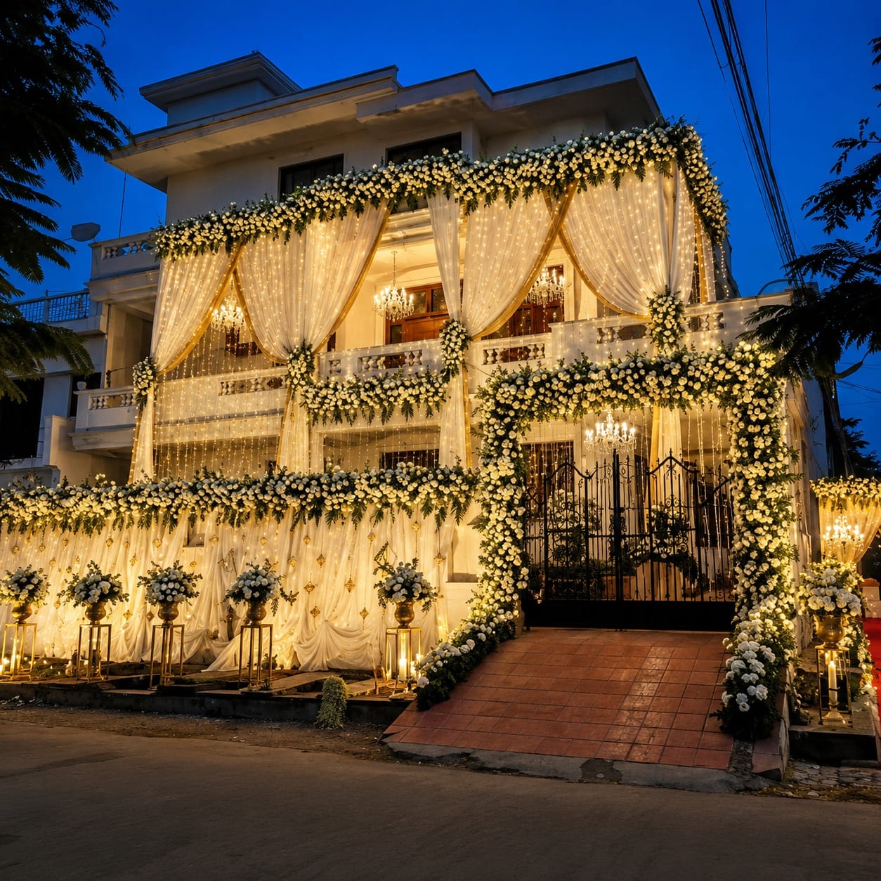 Balcony railings Floral & Drapes Decor
