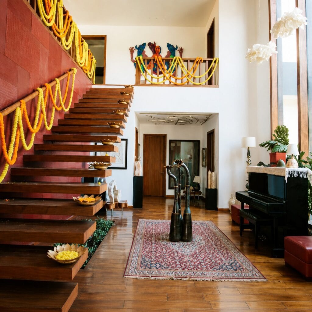 Marigold Staircase Decor