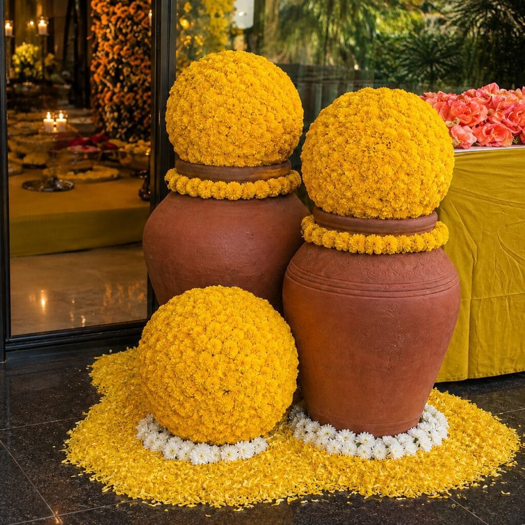 Terracotta Marigold Pot Installation