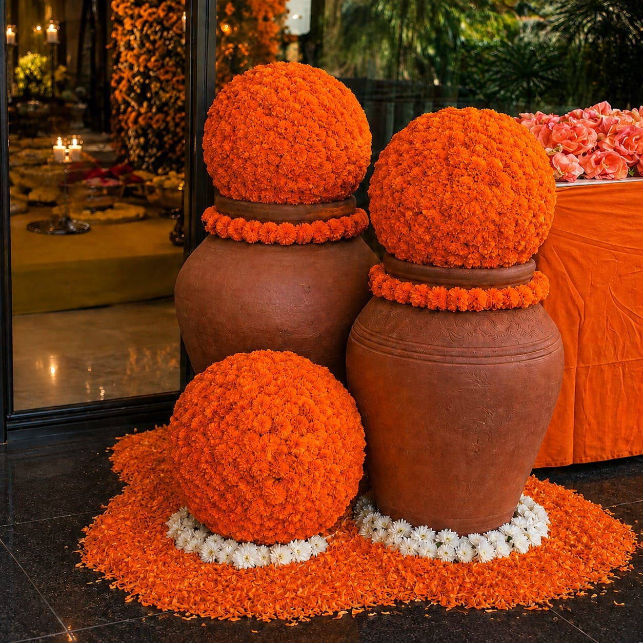 Terracotta Marigold Pot Installation - Image 2