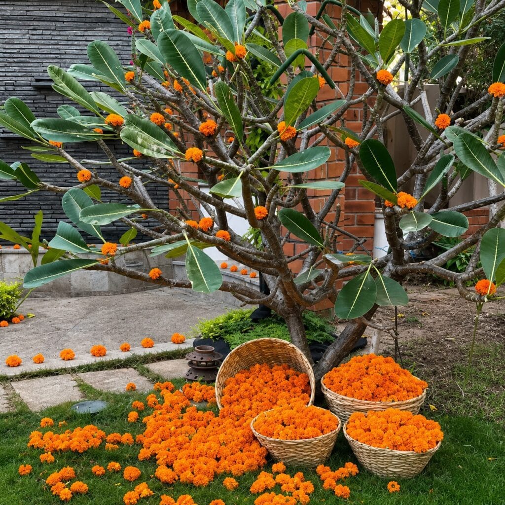 Small Tree Decor with Tokris and Marigold Installation
