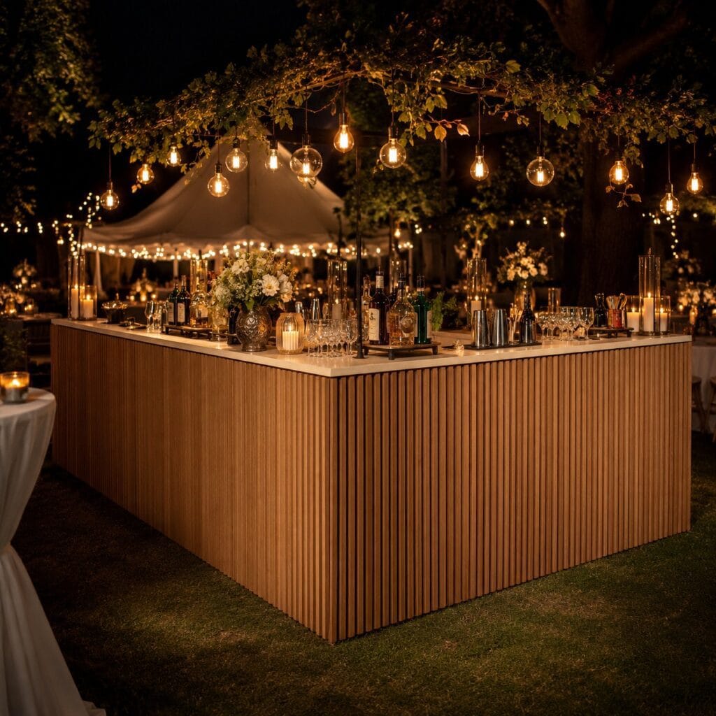 Wooden Flutted Bar 8ft