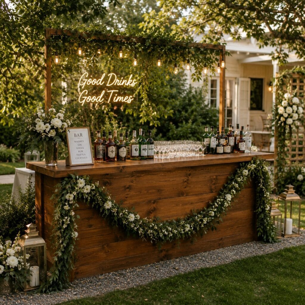 Wooden Plank Bar 8ft