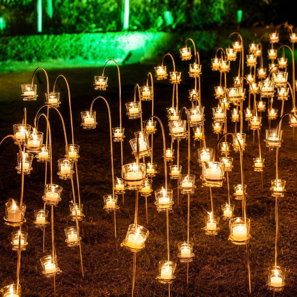 Candle Pathway J Props With Tea Lights 3 Stands