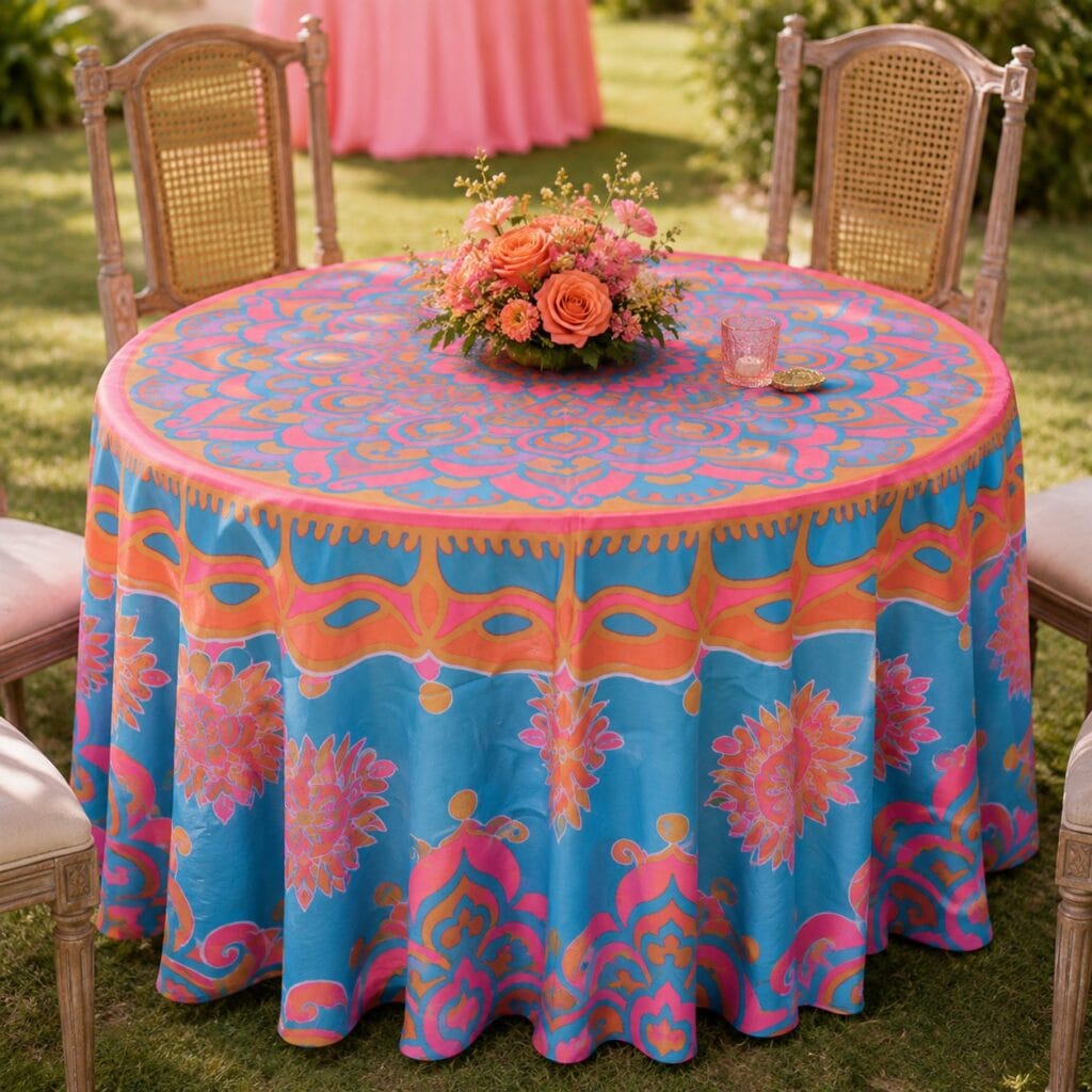 Vibrant Mandala Table Cover