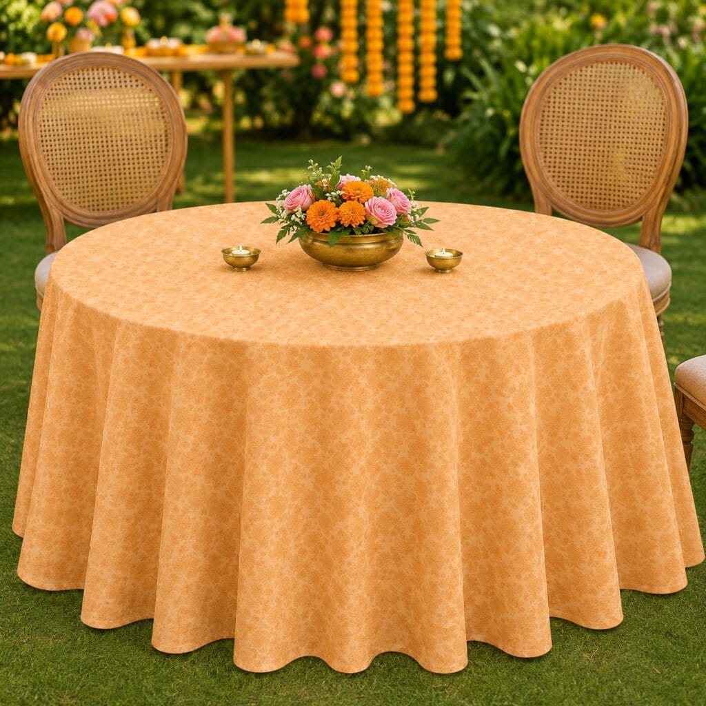 Tangerine Modern Day Table Cover